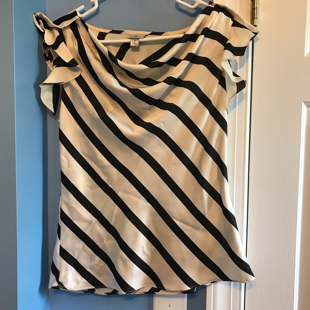 Black and white blouse
